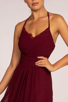 Halter Neck Chiffon Long Dress GLGL2606-BRIDESMAID-smcfashion.com