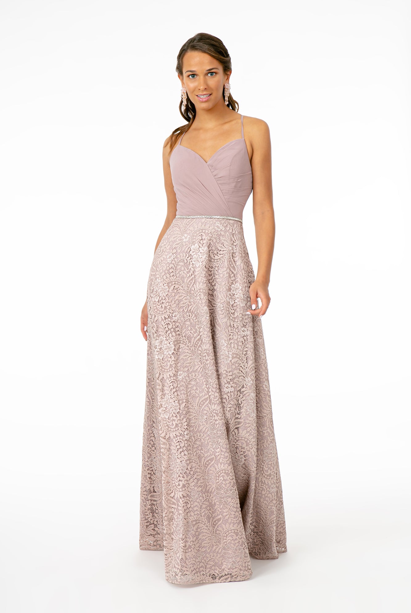 Sweetheart Neckline Lace A-Line Long Dress Cut-Out-Back GLGL2667-PROM-smcfashion.com