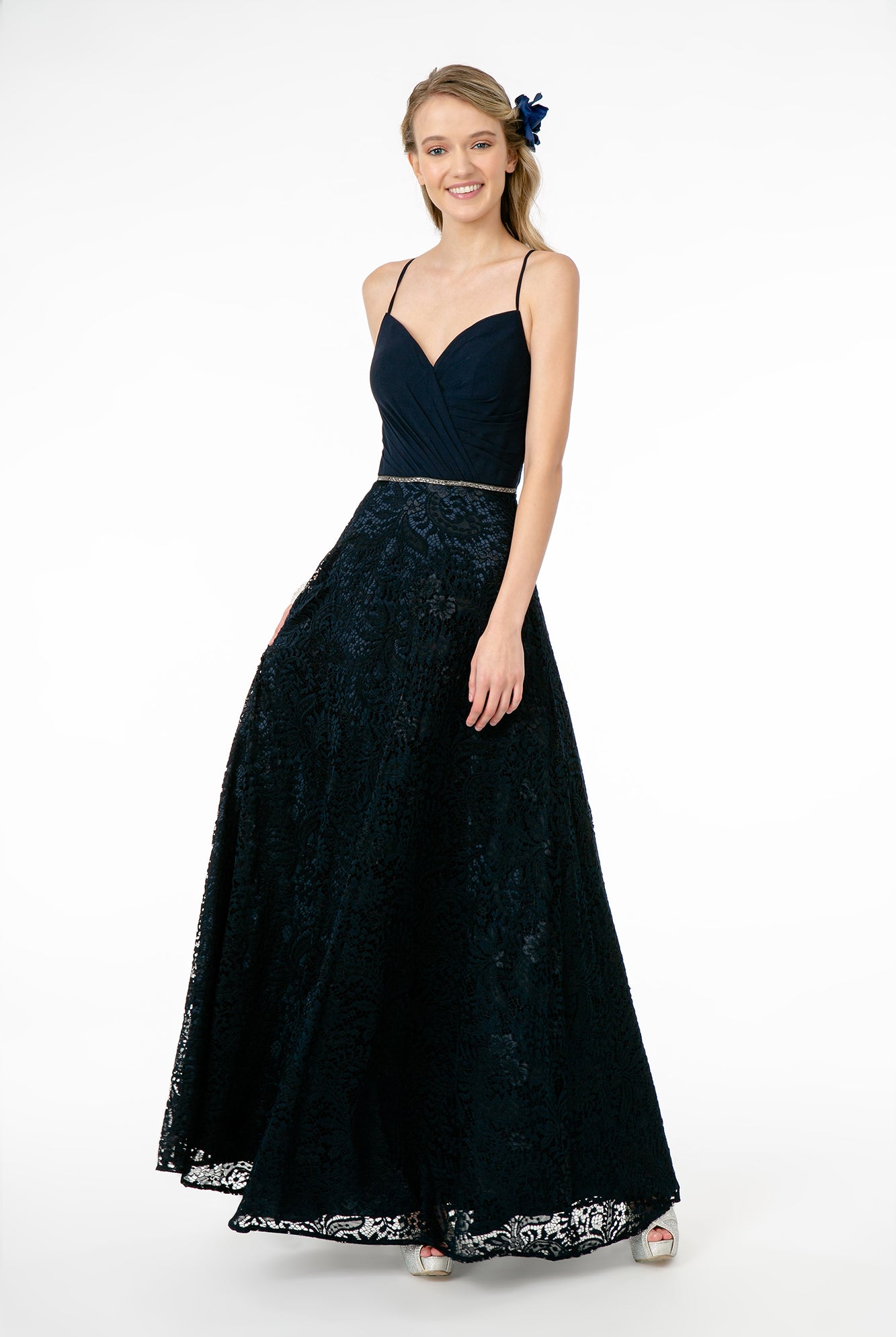 Sweetheart Neckline Lace A-Line Long Dress Cut-Out-Back GLGL2667-PROM-smcfashion.com