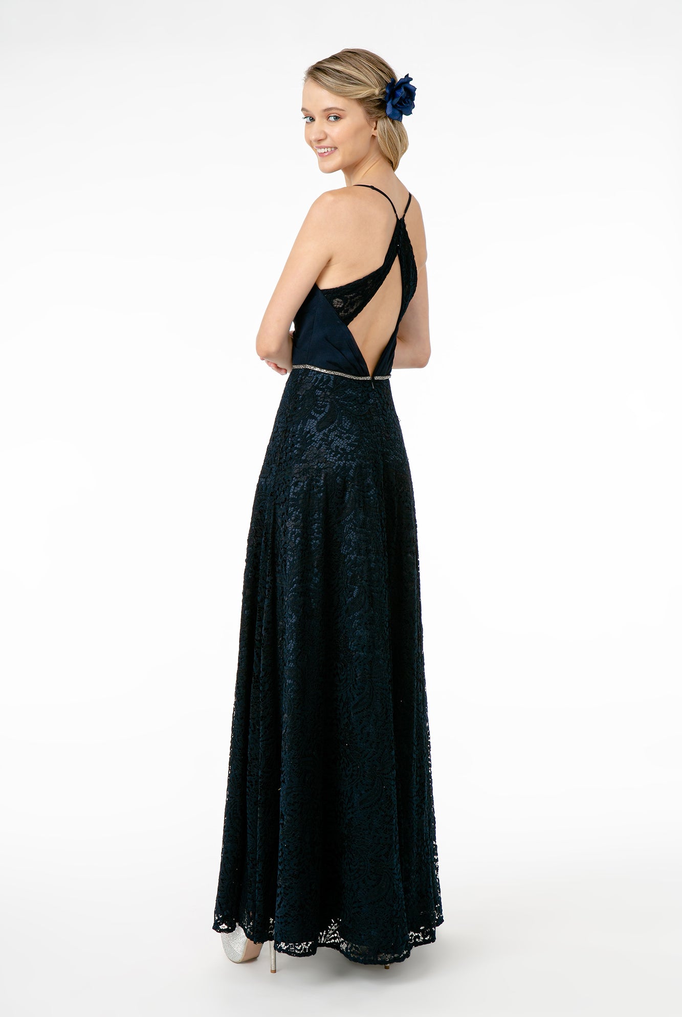 Sweetheart Neckline Lace A-Line Long Dress Cut-Out-Back GLGL2667-PROM-smcfashion.com