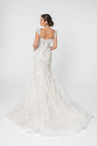 Jewel and Embroidery Embellished Mesh Wedding Gown GLGL2822-WEDDING GOWNS-smcfashion.com