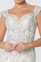 Jewel and Embroidery Embellished Mesh Wedding Gown GLGL2822-WEDDING GOWNS-smcfashion.com