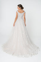 Lace Embellished Bodice A-Line Wedding Gown GLGL2823-WEDDING GOWNS-smcfashion.com