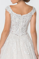 Lace Embellished Bodice A-Line Wedding Gown GLGL2823-WEDDING GOWNS-smcfashion.com