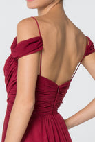 Chiffon Ruched Sweetheart Long Dress GLGL2824-BRIDESMAID-smcfashion.com