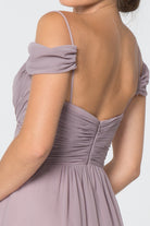 Chiffon Ruched Sweetheart Long Dress GLGL2824-BRIDESMAID-smcfashion.com