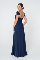Chiffon Ruched Sweetheart Long Dress GLGL2824-BRIDESMAID-smcfashion.com