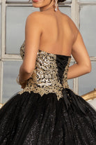 Glitter Embellished Mesh Quinceanera Ball Gown Sweetheart Neckline (Petticoat Included) GLGL3022-QUINCEANERA-smcfashion.com