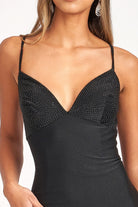 Beads Embellished Jersey Mermaid Dress Strap Lace-up Back GLGL3035-PROM-smcfashion.com