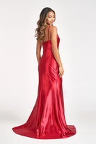 Sweetheart Satin Mermaid Dress Open Back and Side Gathered Waistline GLGL3044-PROM-smcfashion.com
