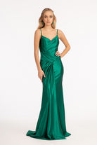 Sweetheart Satin Mermaid Dress Open Back and Side Gathered Waistline GLGL3044-PROM-smcfashion.com