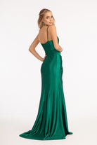 Sweetheart Satin Mermaid Dress Open Back and Side Gathered Waistline GLGL3044-PROM-smcfashion.com