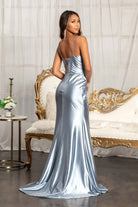 Sweetheart Satin Mermaid Dress Open Back and Side Gathered Waistline GLGL3044-PROM-smcfashion.com