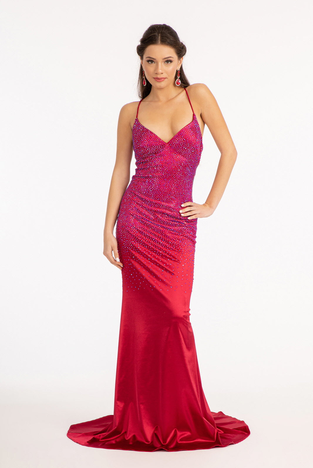 Sweetheart Beads Embellished Satin Mermaid Dress GLGL3045-PROM-smcfashion.com