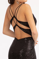 Sequin Embellished Embroidered Mermaid Dress Cut-out Back and Slit GLGL3050-PROM-smcfashion.com