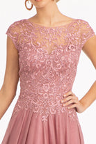 Beads Embellished Embroidered A-line Dress Scoop-Neck GLGL3068-PROM-smcfashion.com