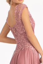 Beads Embellished Embroidered A-line Dress Scoop-Neck GLGL3068-PROM-smcfashion.com