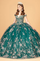Embroidered Off Shoulder Mesh Quinceanera Dress Separate Long Sleeves GLGL3074-QUINCEANERA-smcfashion.com