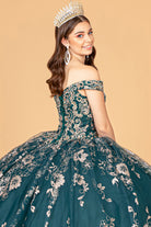 Embroidered Off Shoulder Mesh Quinceanera Dress Separate Long Sleeves GLGL3074-QUINCEANERA-smcfashion.com