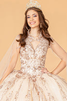 Sequin Glitter Embellished Quinceanera Dress Corset Back GLGL3076-QUINCEANERA-smcfashion.com