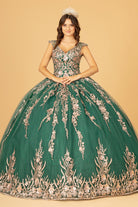 Sequin Glitter Embellished Quinceanera Dress Corset Back GLGL3076-QUINCEANERA-smcfashion.com