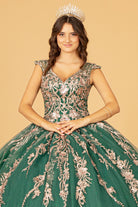 Sequin Glitter Embellished Quinceanera Dress Corset Back GLGL3076-QUINCEANERA-smcfashion.com