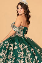 3D Butterfly Applique Sweetheart Quinceanera Dress Corset Back GLGL3077-QUINCEANERA-smcfashion.com