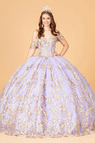 3D Butterfly Applique Sweetheart Quinceanera Dress Corset Back GLGL3077-QUINCEANERA-smcfashion.com