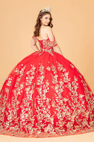 3D Butterfly Applique Sweetheart Quinceanera Dress Corset Back GLGL3077-QUINCEANERA-smcfashion.com