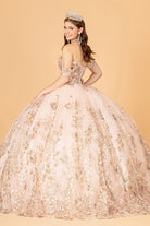 3D Butterfly Applique Sweetheart Quinceanera Dress Corset Back GLGL3077-QUINCEANERA-smcfashion.com