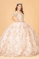 3D Butterfly Applique Sweetheart Quinceanera Dress Corset Back GLGL3077-QUINCEANERA-smcfashion.com