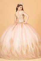 Glitter Mesh Quinceanera Dress Sequin and Beads GLGL3079-QUINCEANERA-smcfashion.com