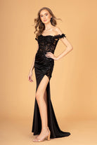 Straight Across Neckline Mermaid Long Dress Sheer Bodice GLGL3082-PROM-smcfashion.com