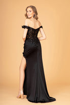 Straight Across Neckline Mermaid Long Dress Sheer Bodice GLGL3082-PROM-smcfashion.com