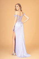 Straight Across Neckline Mermaid Long Dress Sheer Bodice GLGL3082-PROM-smcfashion.com