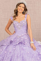 Jewel 3D Butterfly Applique Off Shoulder Mesh Quinceanera Gown GLGL3112-QUINCEANERA-smcfashion.com