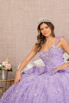 Jewel 3D Butterfly Applique Off Shoulder Mesh Quinceanera Gown GLGL3112-QUINCEANERA-smcfashion.com