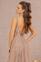 Embroidery Sheer Side Mermaid Dress Detachable Waist Mesh Layer GLGL3115-PROM-smcfashion.com