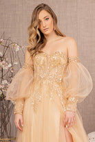 Sequin Glitter Sheer Bodice Illusion Sweetheart A-line Mesh Dress GLGL3118-PROM-smcfashion.com