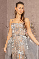 Embroidery Jewel Mermaid Dress Detachable Waist Long Mesh Layer GLGL3158-PROM-smcfashion.com