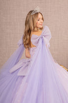 Jewel Glitter Quinceanera Gown Long Mesh Layer and Ribbons GLGL3175-QUINCEANERA-smcfashion.com