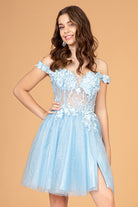 Illusion Sweetheart Mesh Babydoll Short Dress Sheer Bodice GLGS3096-Homecoming Dress-smcfashion.com