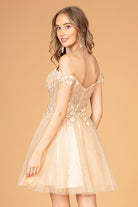 Illusion Sweetheart Mesh Babydoll Short Dress Sheer Bodice GLGS3096-Homecoming Dress-smcfashion.com