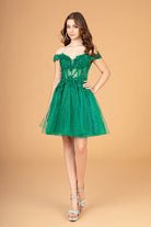 Illusion Sweetheart Mesh Babydoll Short Dress Sheer Bodice GLGS3096-Homecoming Dress-smcfashion.com