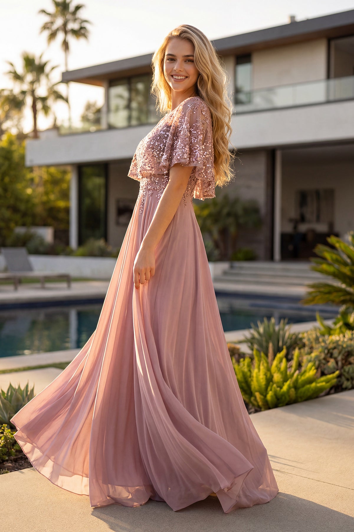 Beaded Two Piece Gown with Draped Ruched Skirt Mother of Bride JTJTM21 smcfashion.com Beaded Two Piece Gown with Draped Ruched Skirt Mother of Bride JTJTM21 smcfashion.com