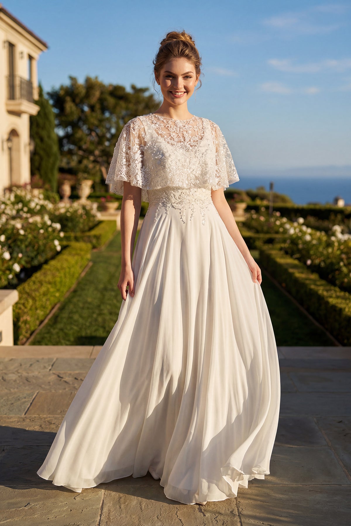 Beaded Two Piece Gown with Draped Ruched Skirt Mother of Bride JTJTM21 smcfashion.com Beaded Two Piece Gown with Draped Ruched Skirt Mother of Bride JTJTM21 smcfashion.com