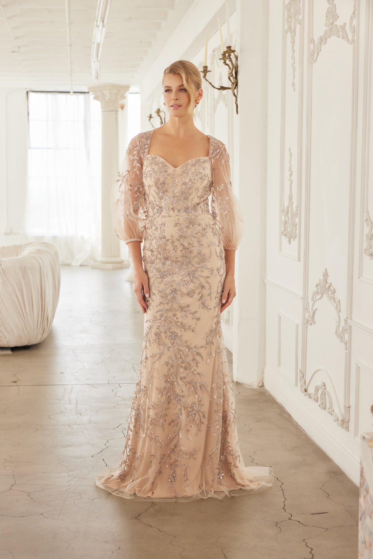 jersey mother of the bride dresses Sweetheart Jersey Sheath Mother of the Bride Gown with... smcfashion.com