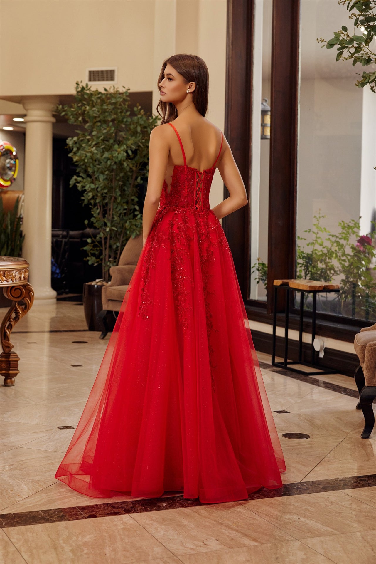 red dress with graduation gown Red Cute Tea Length Graduation Dress Elegant Midi Prom Dress TP0826 US0 / Red