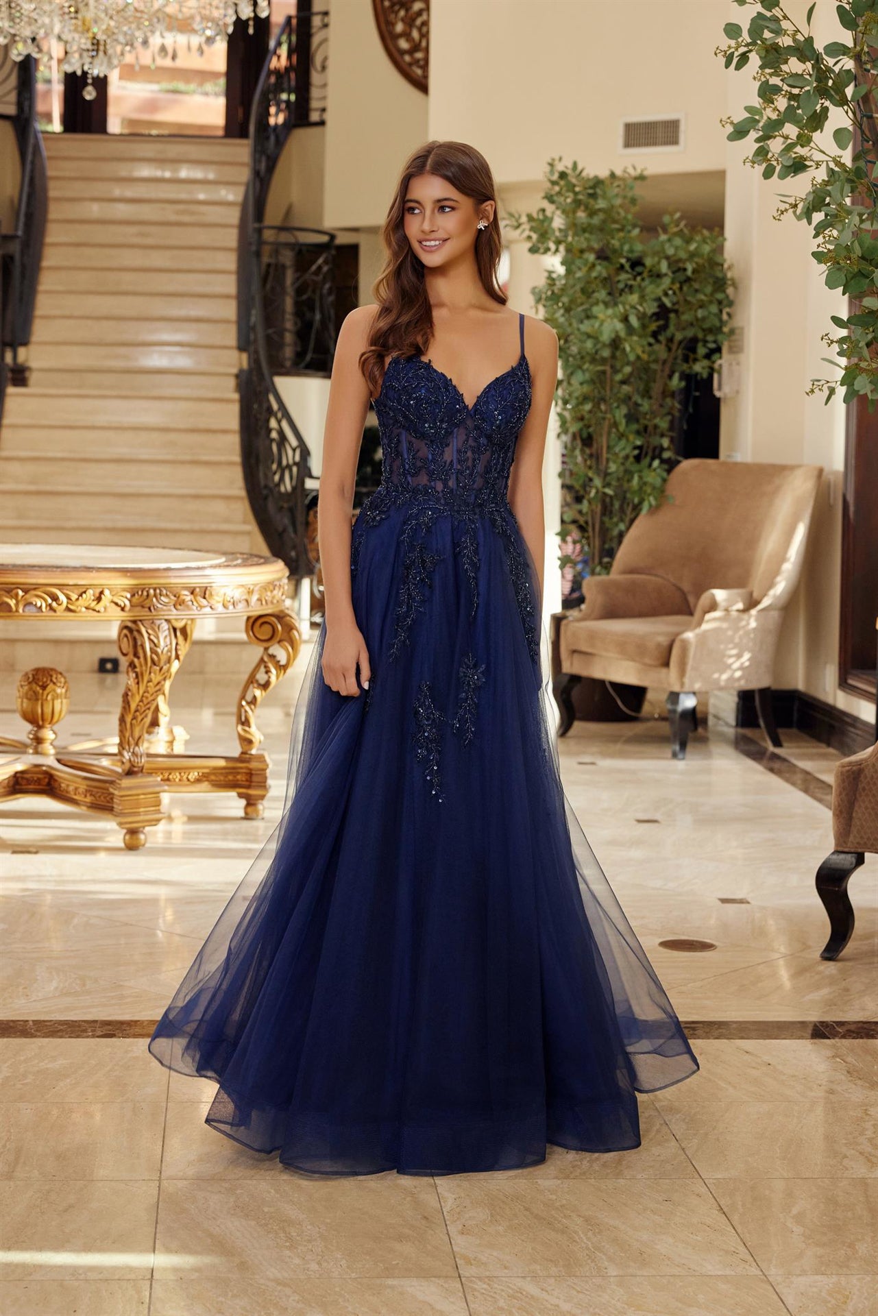 online evening dress stores Feather Embellished Sequin Long Party Dress With Tail 44