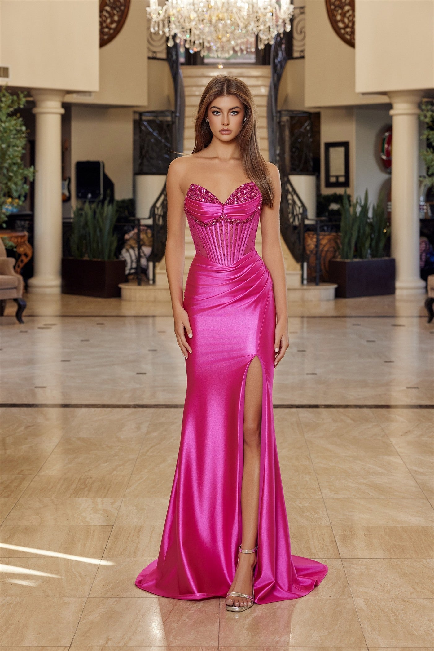 beaded long dress elegant Elegant Beaded Embellished A-Line Long Formal Prom... – smcfashion.com